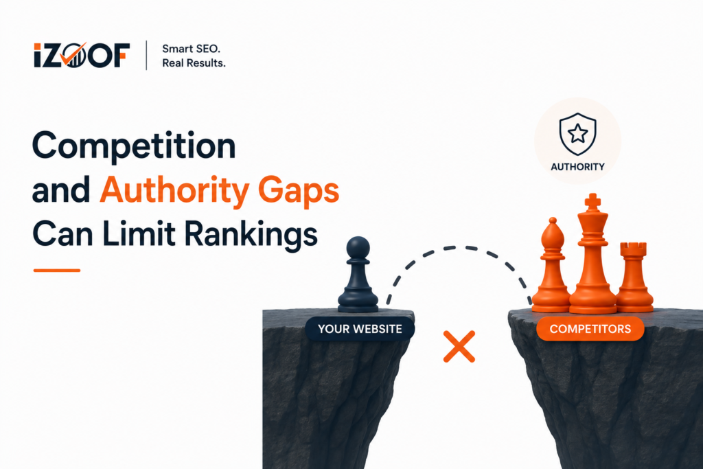 Competition and Authority Gaps Can Limit Rankings