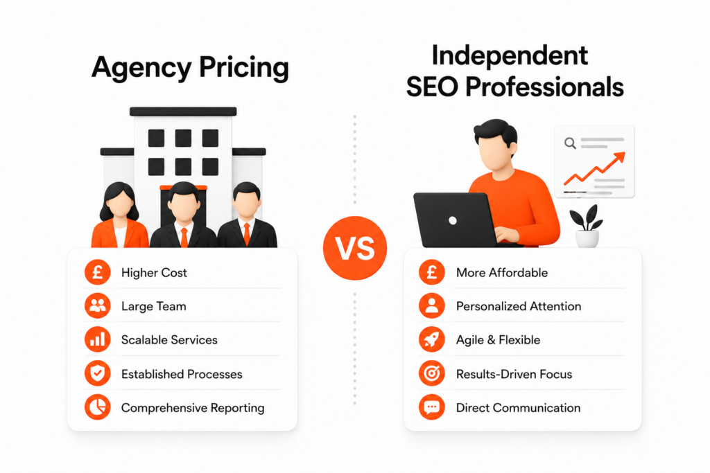 Agency Pricing vs Independent SEO Professionals